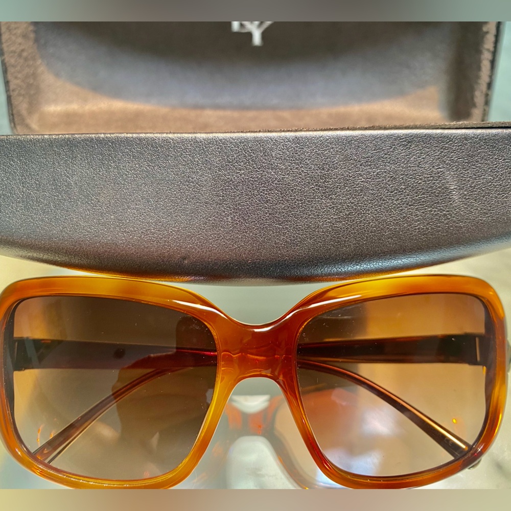David Yurman Gold and Amber Sunglass Arms